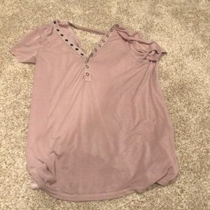 American eagle button down with open back